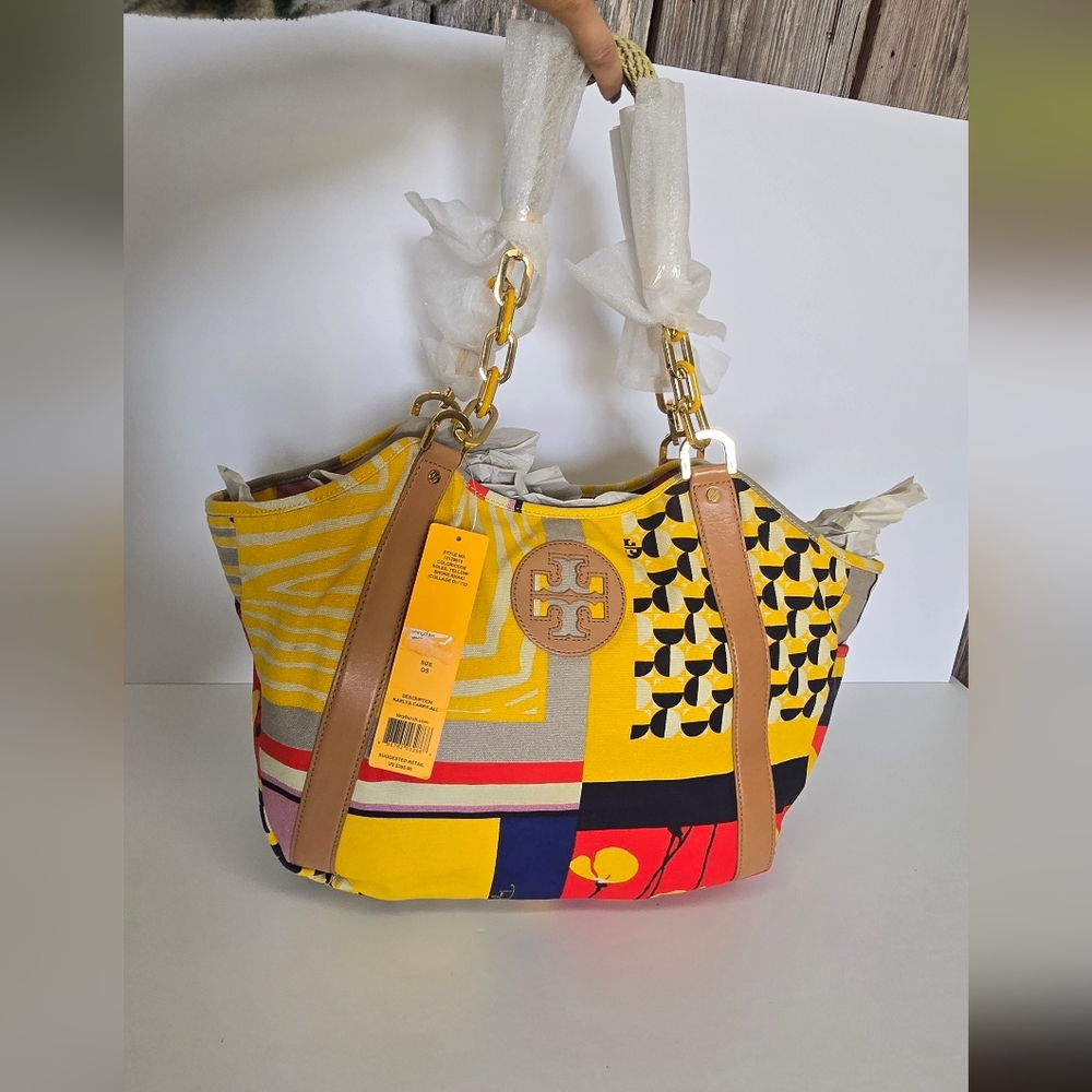 Tory Burch Multicolor Patchwork Tote - image 6